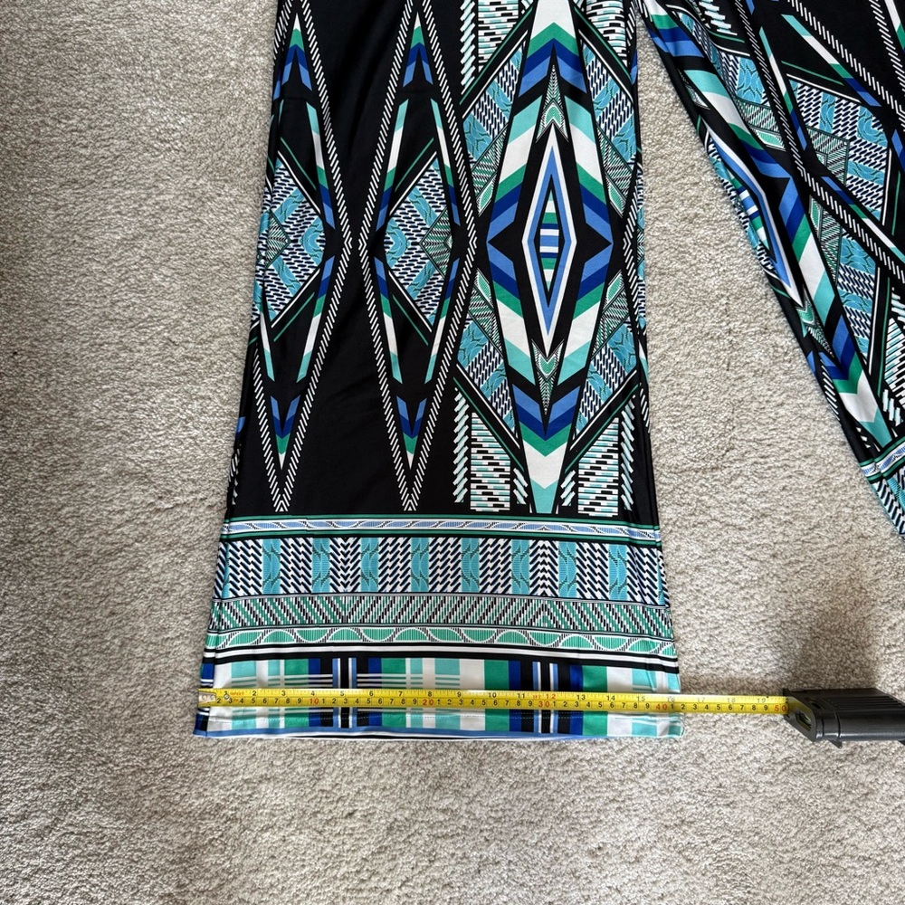 Sunny Leigh Multicolor Geometric Women's Wide-Leg Pants - Picture 6 of 9